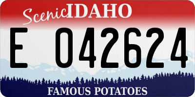 ID license plate E042624