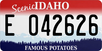 ID license plate E042626