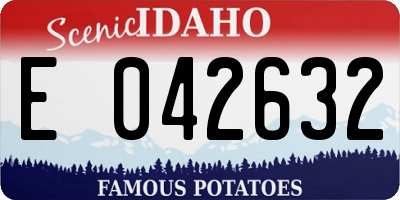ID license plate E042632