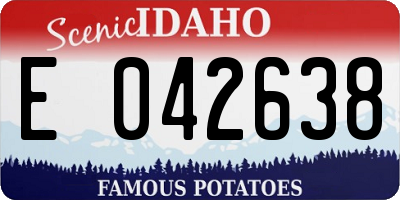 ID license plate E042638