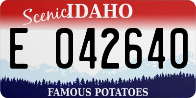 ID license plate E042640