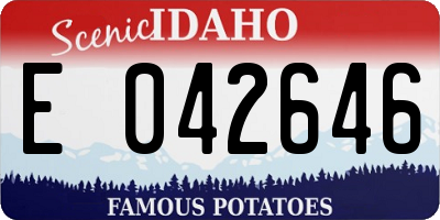 ID license plate E042646