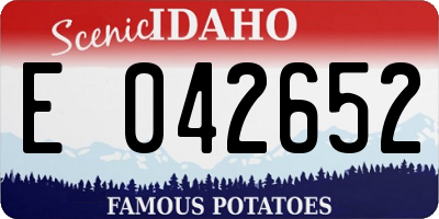ID license plate E042652