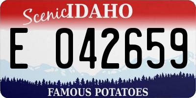 ID license plate E042659