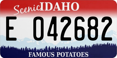 ID license plate E042682