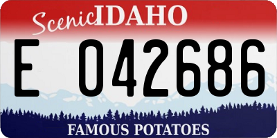 ID license plate E042686