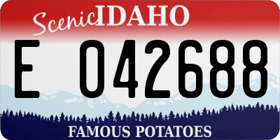 ID license plate E042688