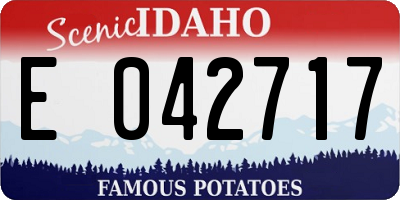 ID license plate E042717
