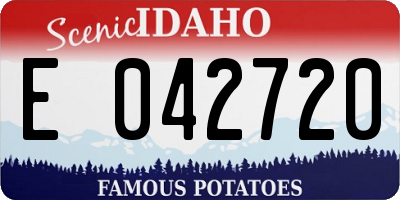 ID license plate E042720