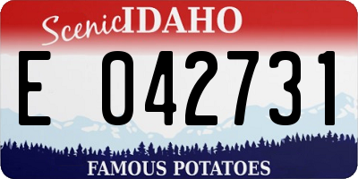 ID license plate E042731