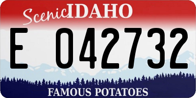 ID license plate E042732