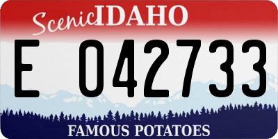 ID license plate E042733