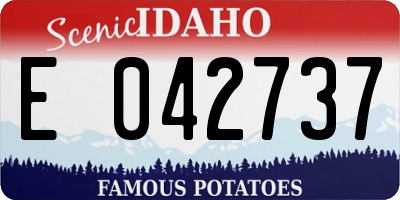 ID license plate E042737