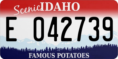 ID license plate E042739