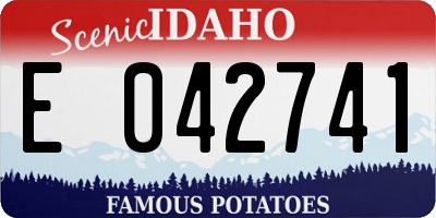 ID license plate E042741
