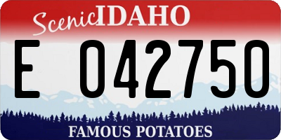 ID license plate E042750
