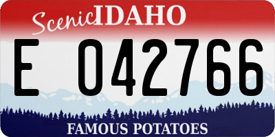 ID license plate E042766