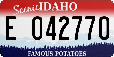 ID license plate E042770