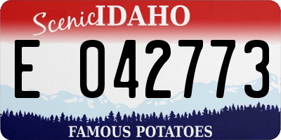 ID license plate E042773