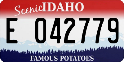 ID license plate E042779