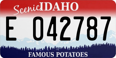ID license plate E042787