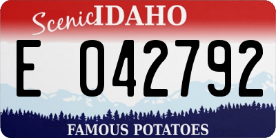 ID license plate E042792