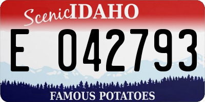 ID license plate E042793
