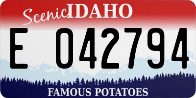 ID license plate E042794