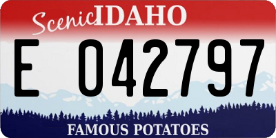 ID license plate E042797