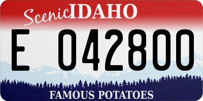 ID license plate E042800