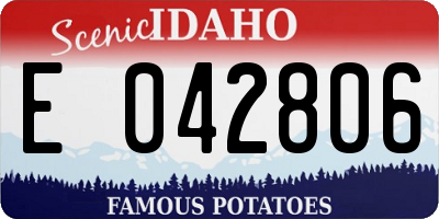 ID license plate E042806