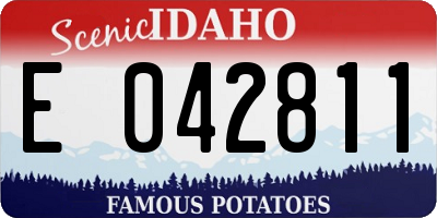 ID license plate E042811