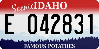 ID license plate E042831