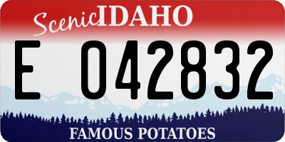 ID license plate E042832