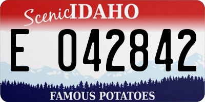ID license plate E042842