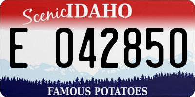 ID license plate E042850