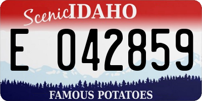 ID license plate E042859