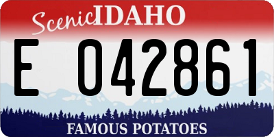 ID license plate E042861