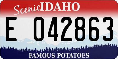 ID license plate E042863