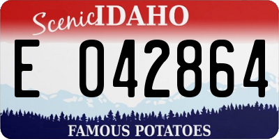 ID license plate E042864