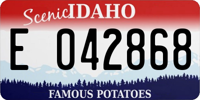 ID license plate E042868