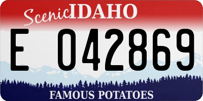 ID license plate E042869