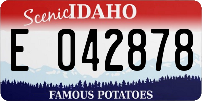 ID license plate E042878