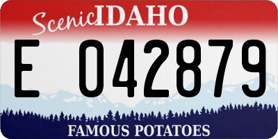 ID license plate E042879