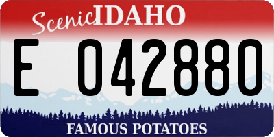 ID license plate E042880