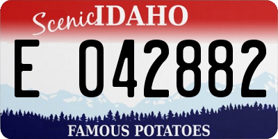ID license plate E042882