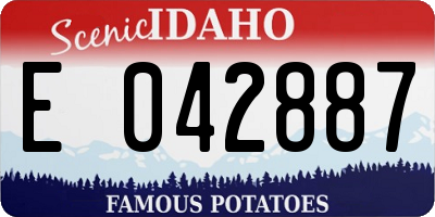 ID license plate E042887