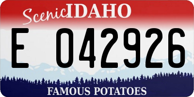 ID license plate E042926