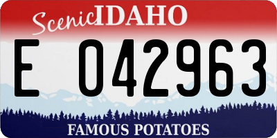 ID license plate E042963