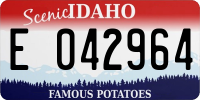 ID license plate E042964